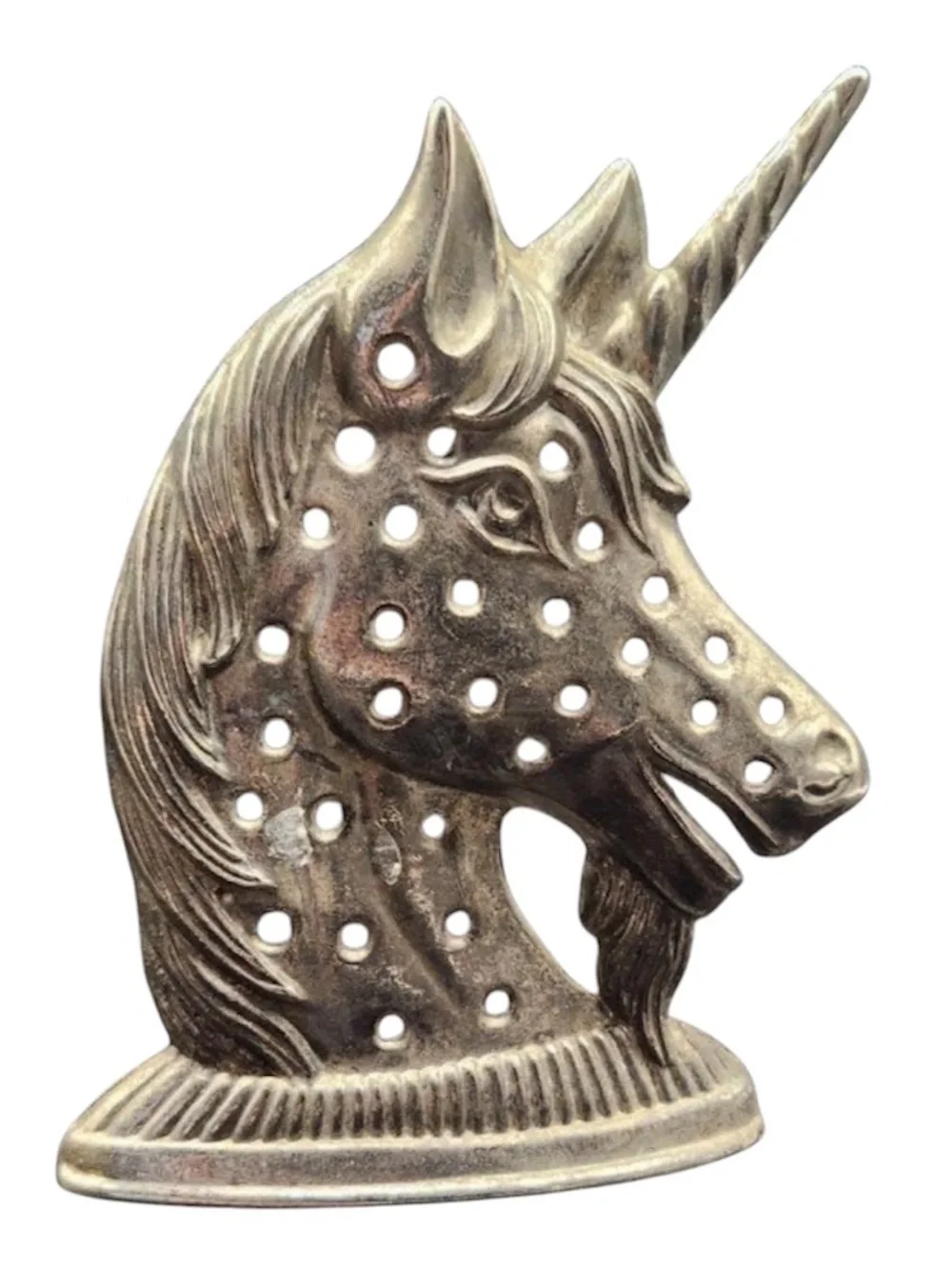 Vintage Unicorn Jewelry Holder Earring Silverplated Organizer Decor Display Tree